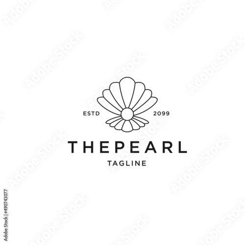 Pearl line logo icon design template