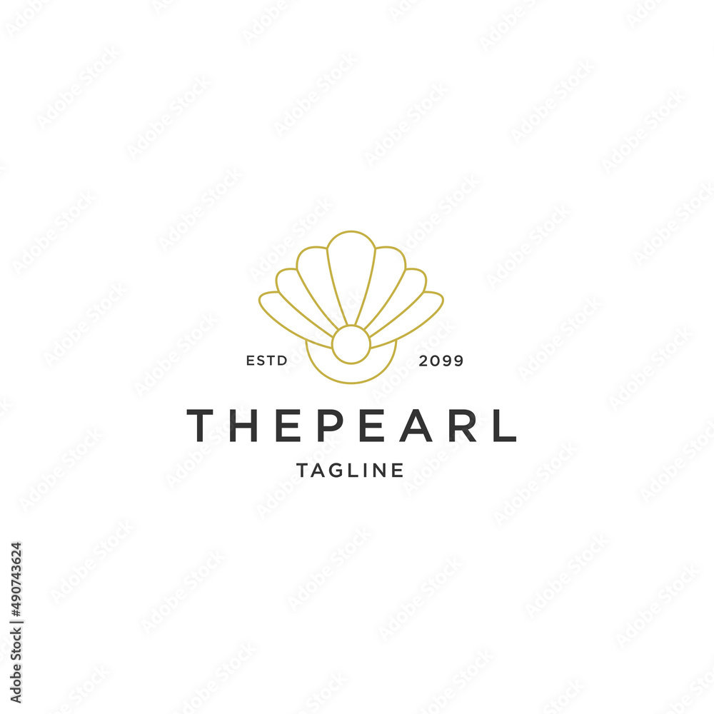 Pearl line logo icon design template Pearl line logo icon design template