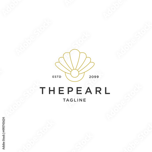 Pearl line logo icon design template
