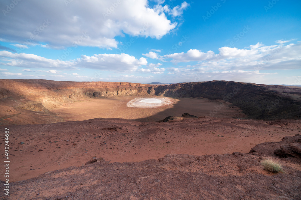 Hail, Saudi Arabia Harrat Al Hutaymah Crater.