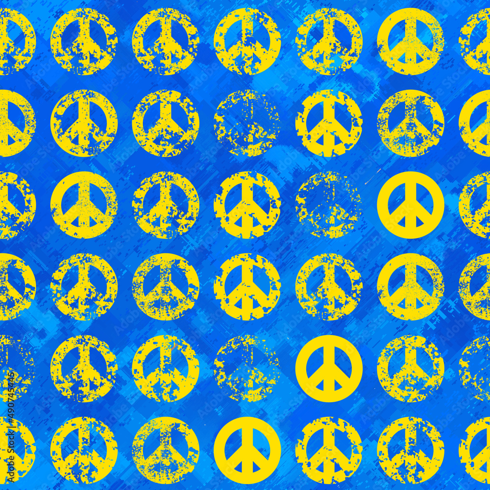 Peace sign on grunge background. Vector image. Peace sign on grunge background. Vector image.