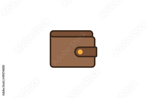 Wallet icon line vector