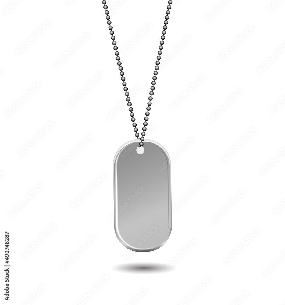 Fototapeta premium Military ID Tag Army Medallion.