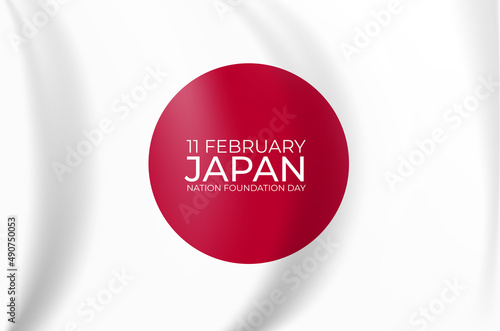 11 february Japan nation foundation day background Template design for card, ...