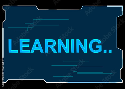 Learning Technology User Interface Vector. the means by which the user and a computer system interact, in particular the use of input devices and software.