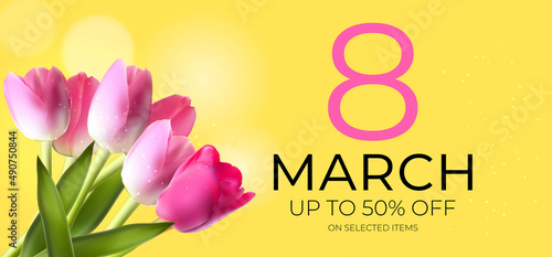 Poster International Happy Women s Day 8 March Greeting card sale banner. Can...