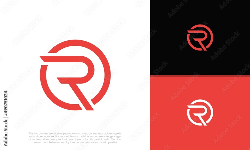 Initial R logo design. Innovative high tech logo template. Initial R logo design. Innovative high tech logo template.