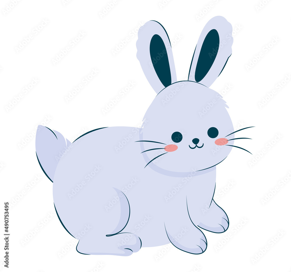 blue rabbit illustration blue rabbit illustration