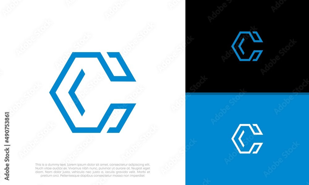 Initial C logo design. Innovative high tech logo template. Initial C logo design. Innovative high tech logo template.