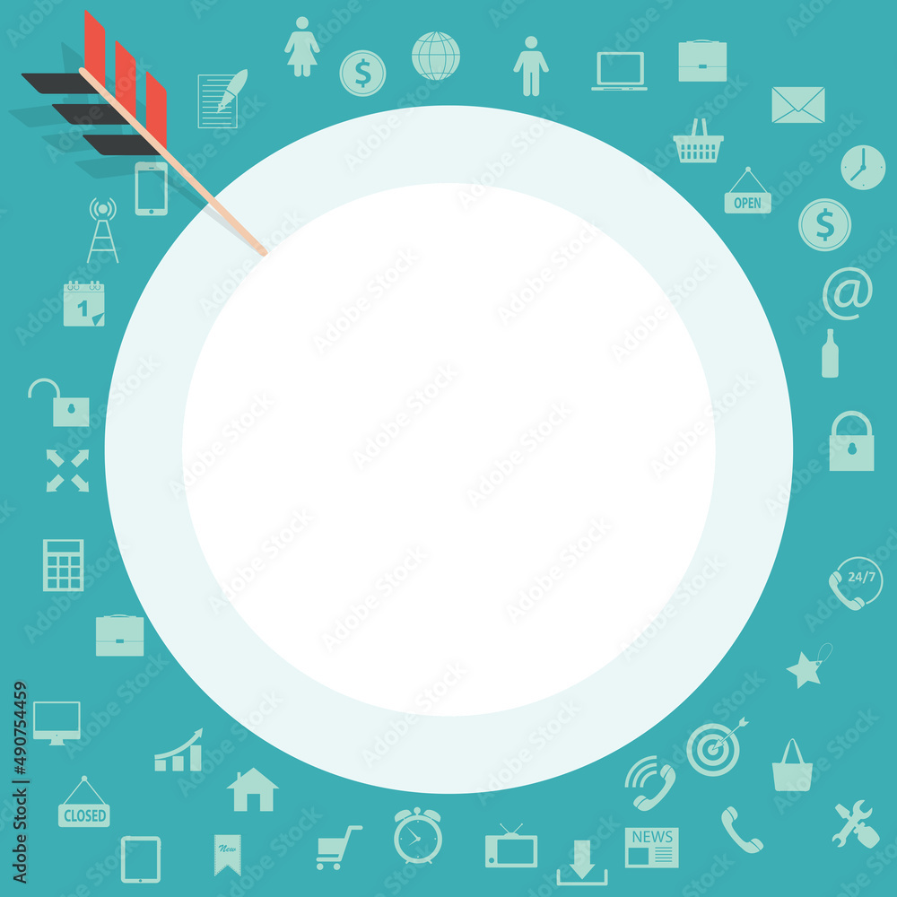 Target Flat Concept Icon Illustration. Target Icon Image, Sign. Square Template for social networks and messengers. Target Flat Concept Icon Illustration. Target Icon Image, Sign. Square Template for social networks and messengers.