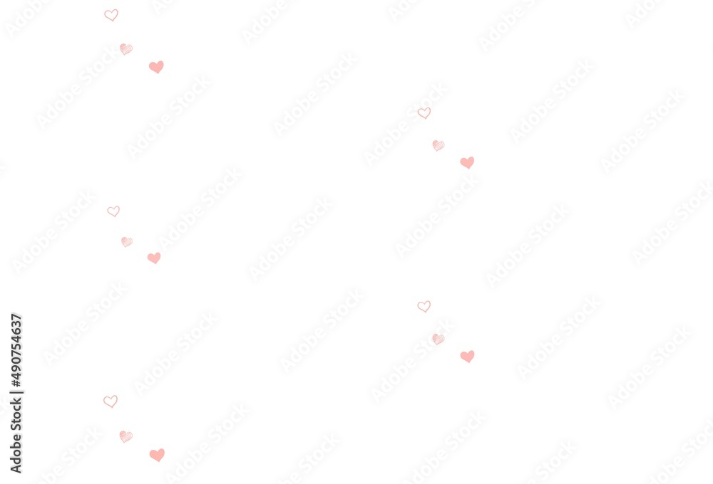 Light Red vector backdrop with sweet hearts. Light Red vector backdrop with sweet hearts.
