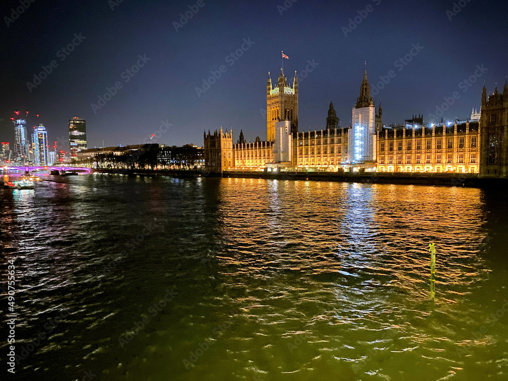 The Houses of Parliment at night