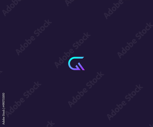 CA, AC, AG, GA Letter Logo Design vector  Minimal Modern Abstract Template