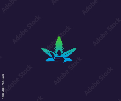 CBD Oil Logo  Design vector Template