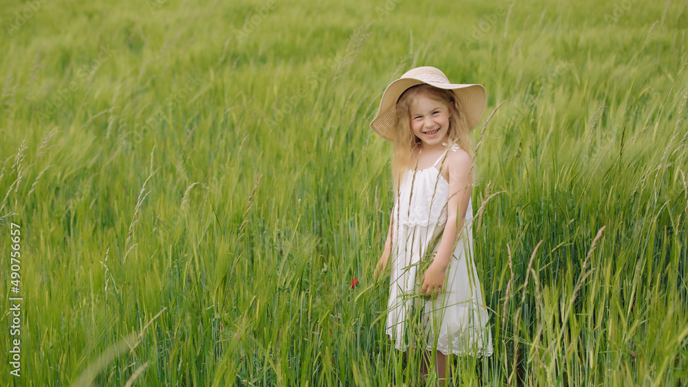 Ukrainian 7 year old girl in a wheat field. Ukrainian 7 year old girl in a wheat field.