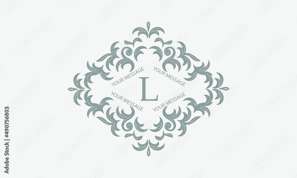 Exquisite floral logo with calligraphic letter L. Business sign, identity monogram for restaurant, boutique, hotel, heraldic, jewelry. Exquisite floral logo with calligraphic letter L. Business sign, identity monogram for restaurant, boutique, hotel, heraldic, jewelry.