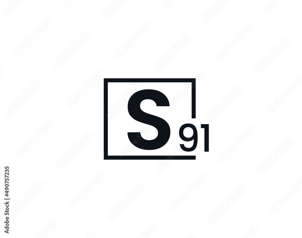 S91, 91S Initial letter logo