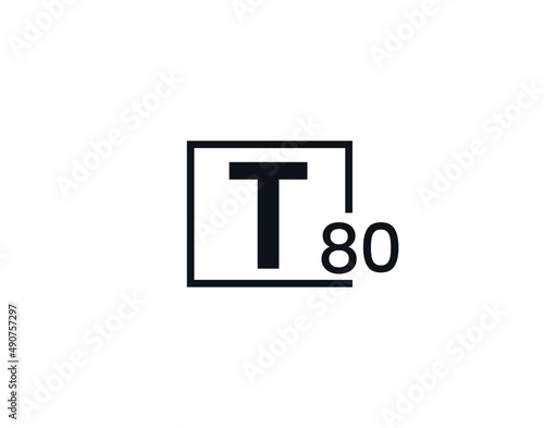 T80, 80T Initial letter logo photo