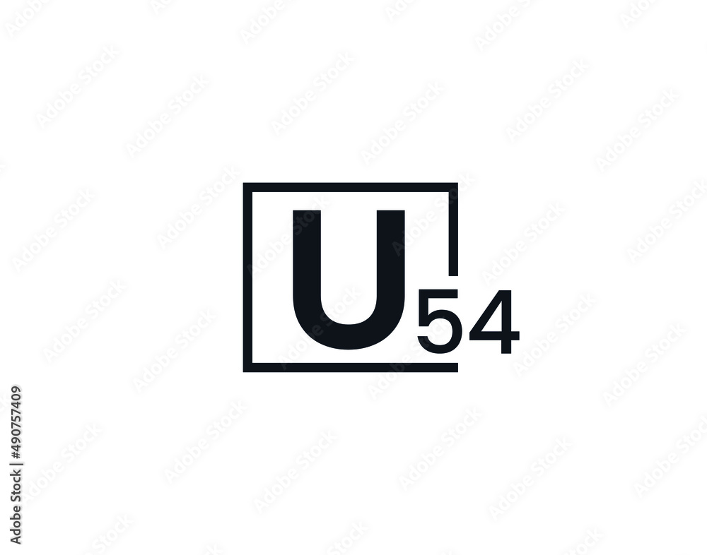 U54, 54U Initial letter logo U54, 54U Initial letter logo