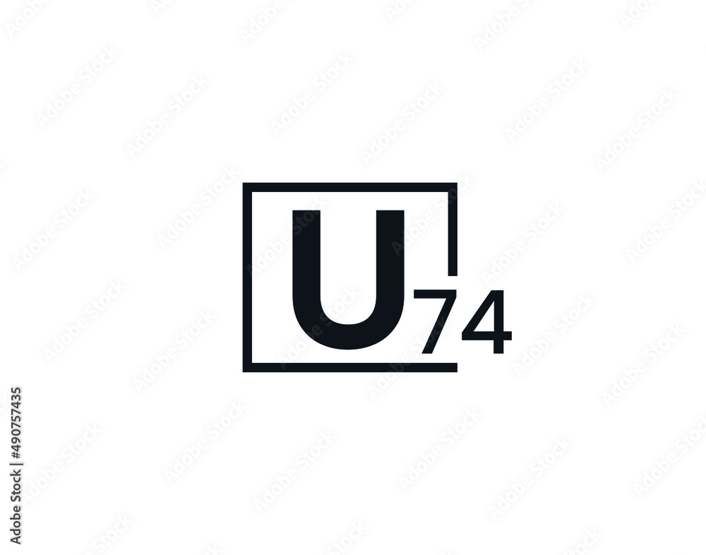 U74, 74U Initial letter logo U74, 74U Initial letter logo