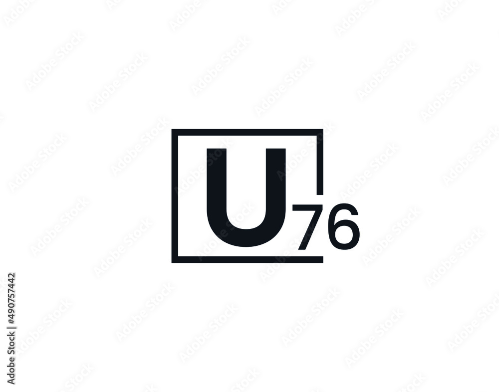 U76, 76U Initial letter logo U76, 76U Initial letter logo