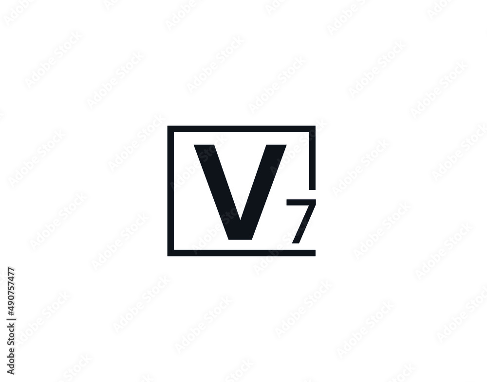 V7, 7V Initial letter logo V7, 7V Initial letter logo