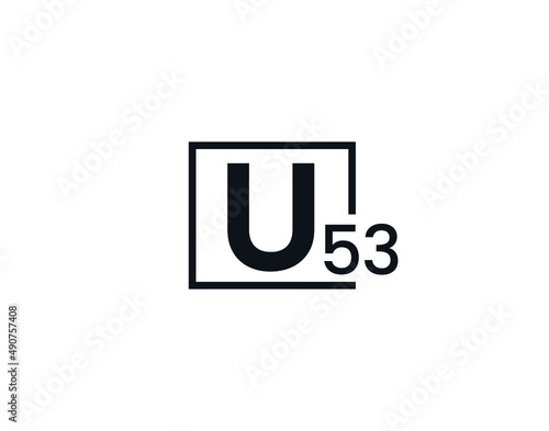 U53, 53U Initial letter logo
