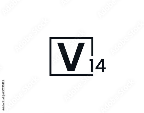 Free Download V14, 14V Initial letter logo - GFXLoad
