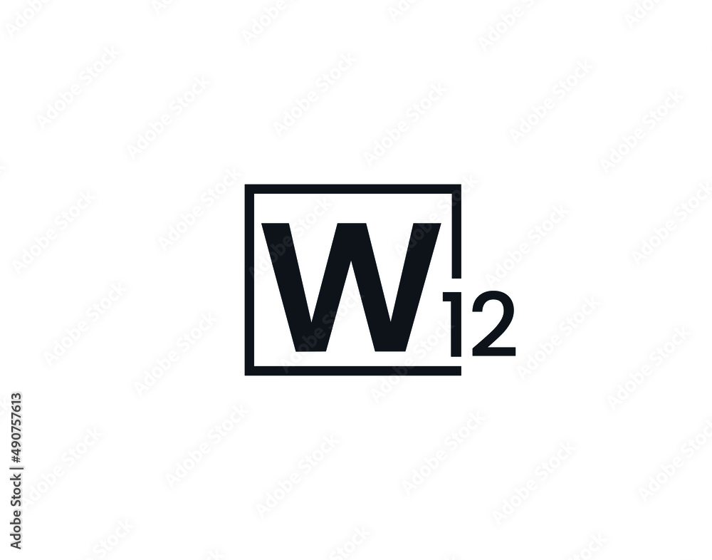W12, 12W Initial letter logo W12, 12W Initial letter logo