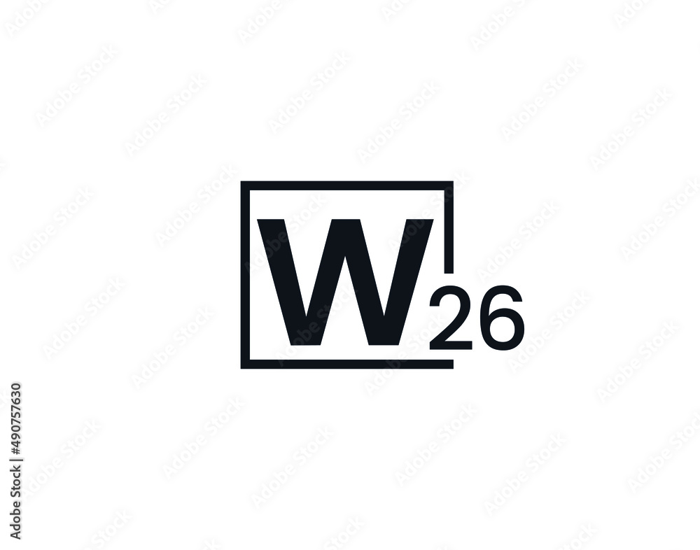 W26, 26W Initial letter logo W26, 26W Initial letter logo