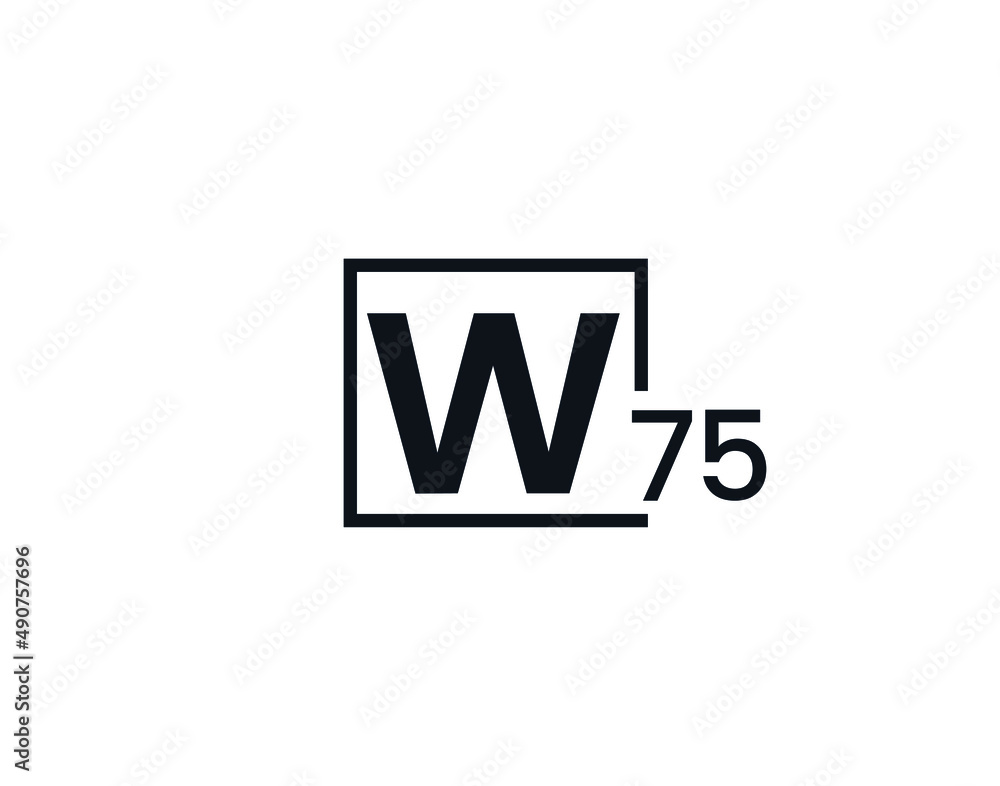 W75, 75W Initial letter logo W75, 75W Initial letter logo