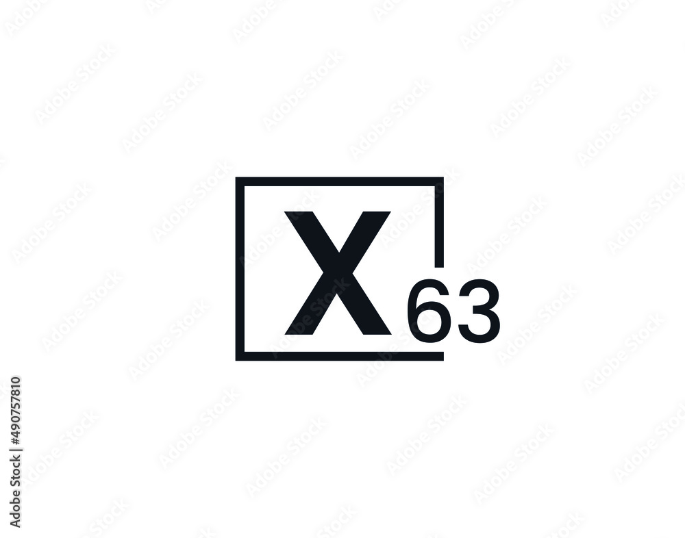 X63, 63X Initial letter logo X63, 63X Initial letter logo