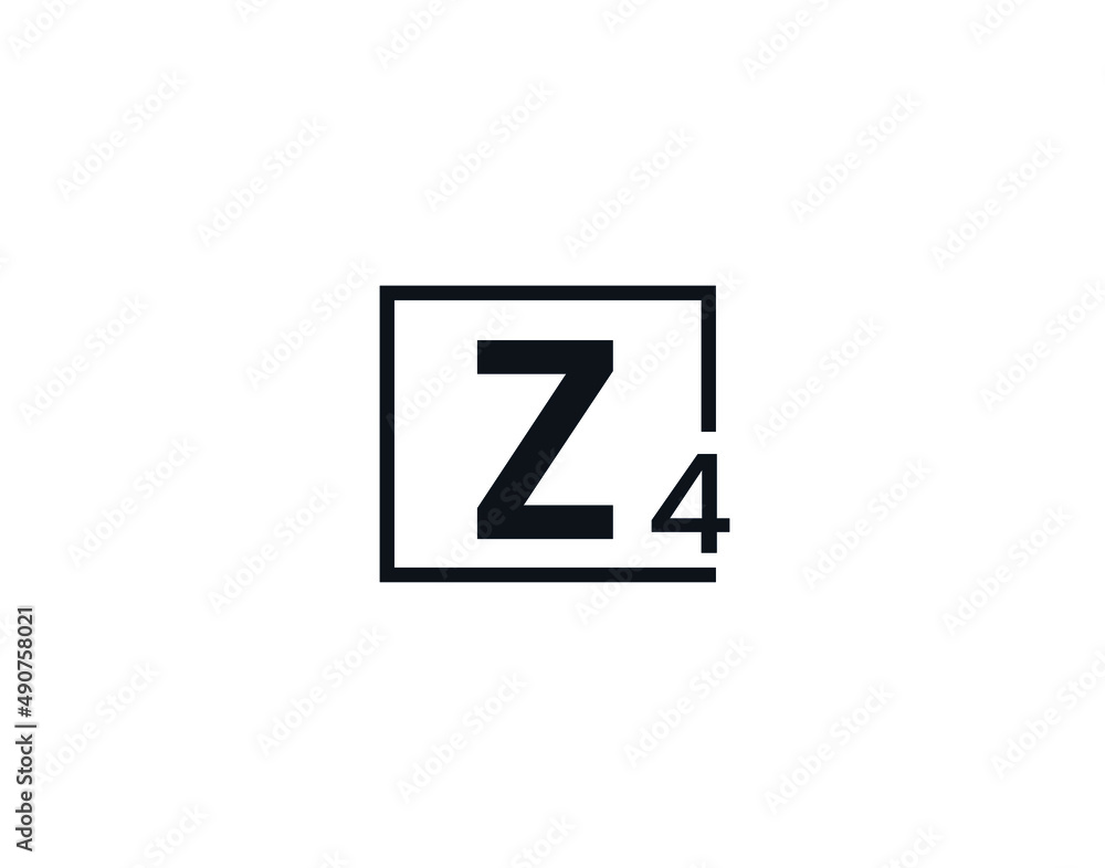 Z4, 4Z Initial letter logo Z4, 4Z Initial letter logo