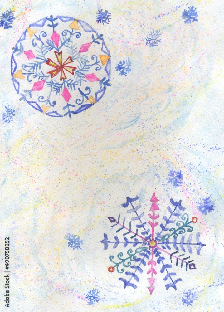Decorative snowflakes art