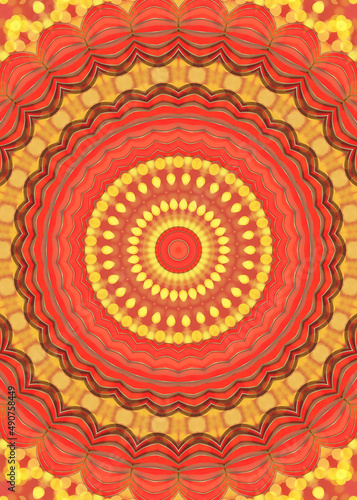 Red yellow kaleidoscope