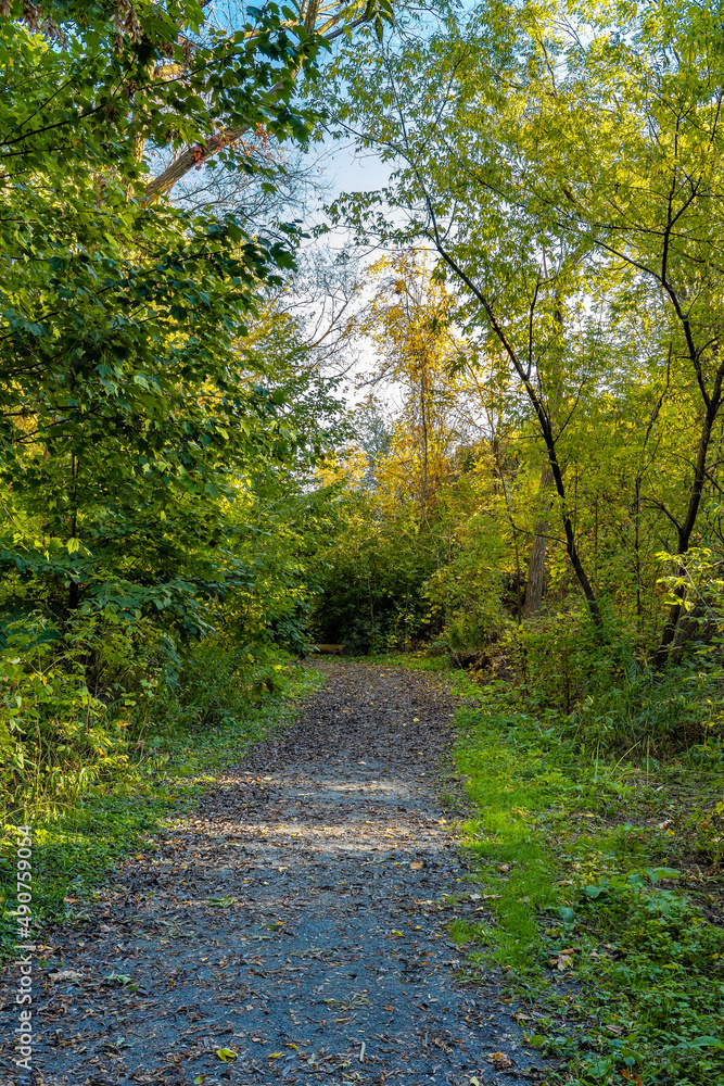 Duncaster Park pathaway during the autumn, Burlington, Ontario, Canada