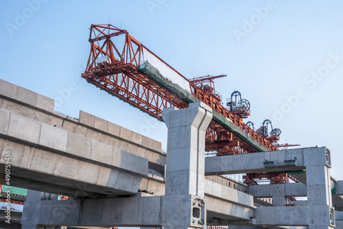 Expressway road construction overpass bridge junction way speed drive