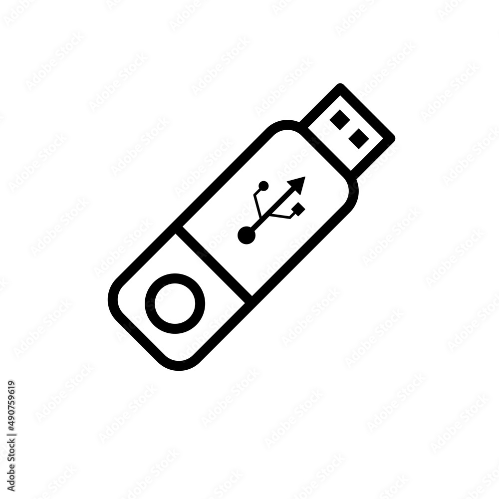 USB Flash Drive Icon Vector Illustration Flat Design USB Flash Drive Icon Vector Illustration Flat Design