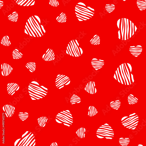 Abstract Heart Seamless Pattern Background. Illustration