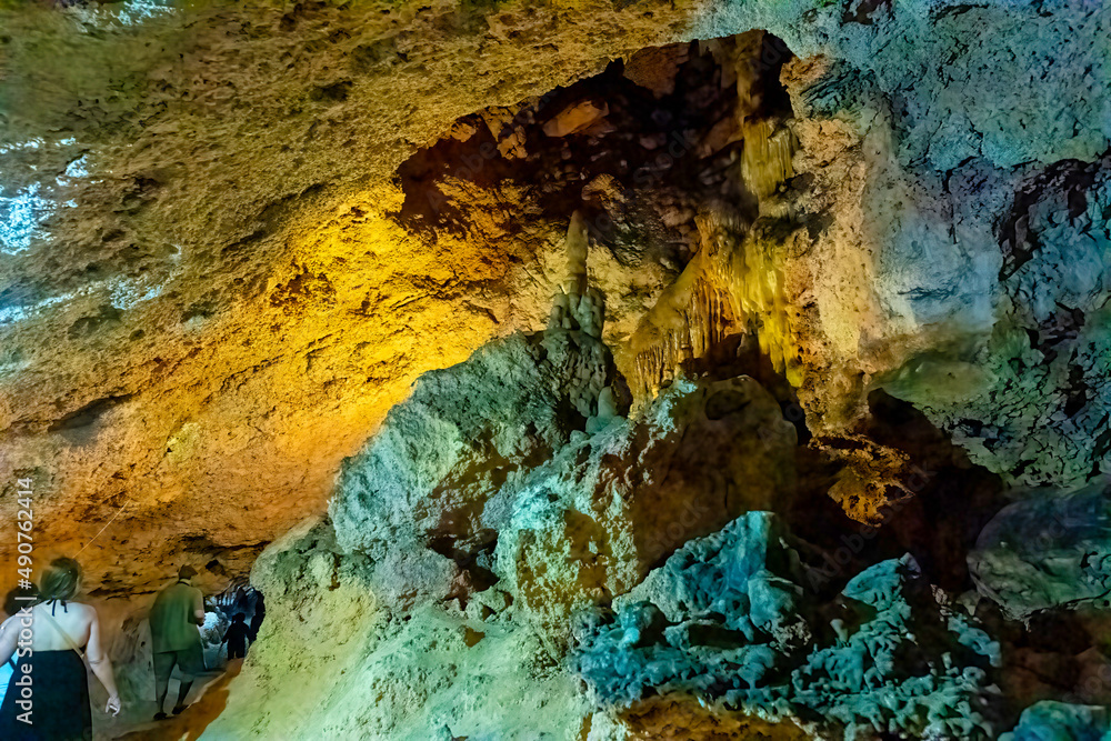 Beautiful underground detail of the Bellamar Caves in Matanzas, Cuba