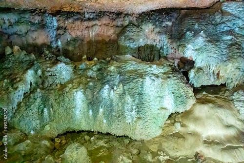 Beautiful underground detail of the Bellamar Caves in Matanzas, Cuba photo