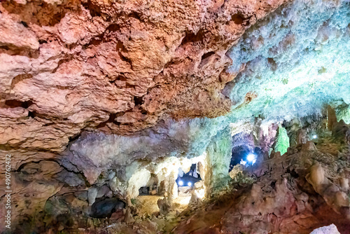 Beautiful underground detail of the Bellamar Caves in Matanzas, Cuba