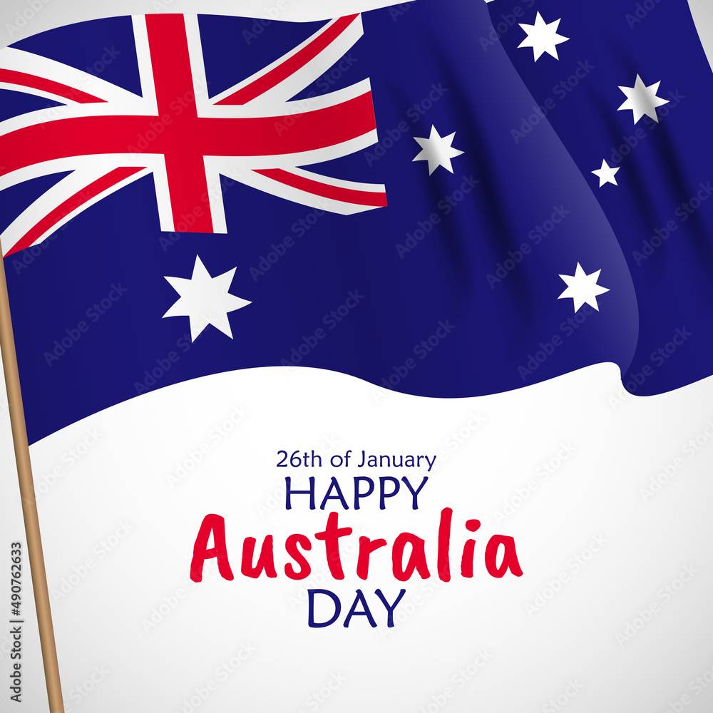 26 January Happy Australia Day. Illustration. 26 January Happy Australia Day. Illustration.