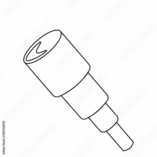 Single element Skyglass. Draw illustration in black and white