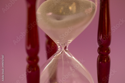hourglass close-up, sand in the hourglass