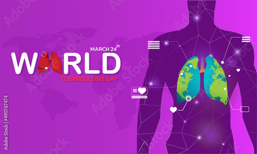World Tuberculosis Day March 24. Medical solidarity day concept. Vector illustration.
