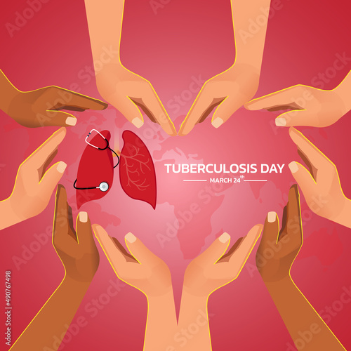 World Tuberculosis Day March 24. Medical solidarity day concept. Vector illustration.