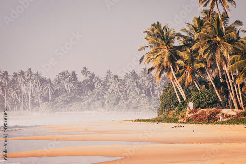 beautiful sandy beach exotic holiday background
