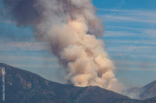 Large Plum Of Smoke From Orange County Wildfire
