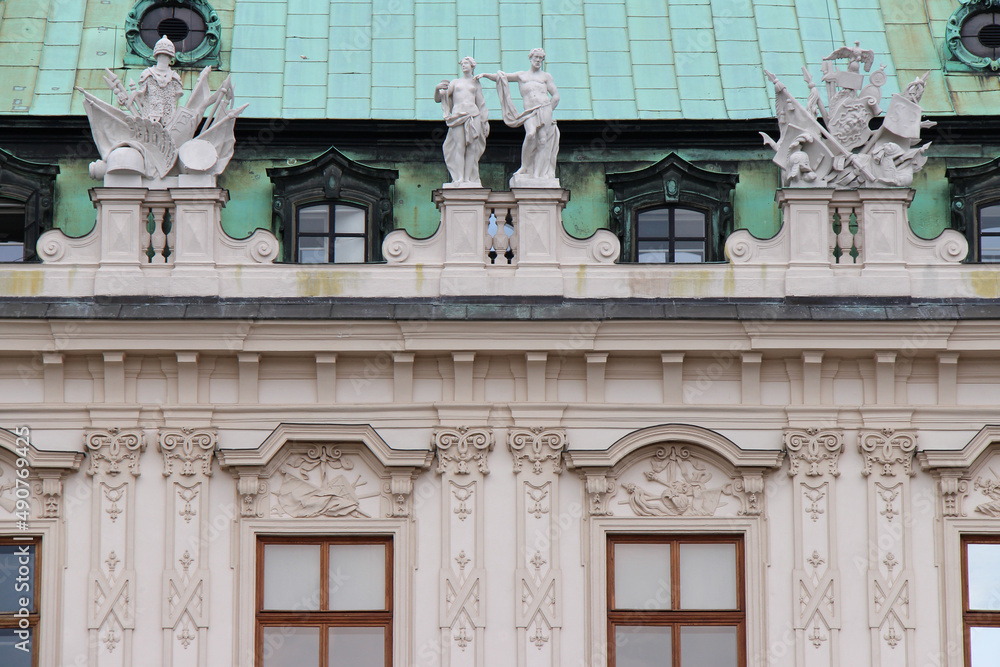 palace (upper belvedere) in vienna (austria)  - obrazy, fototapety, plakaty 